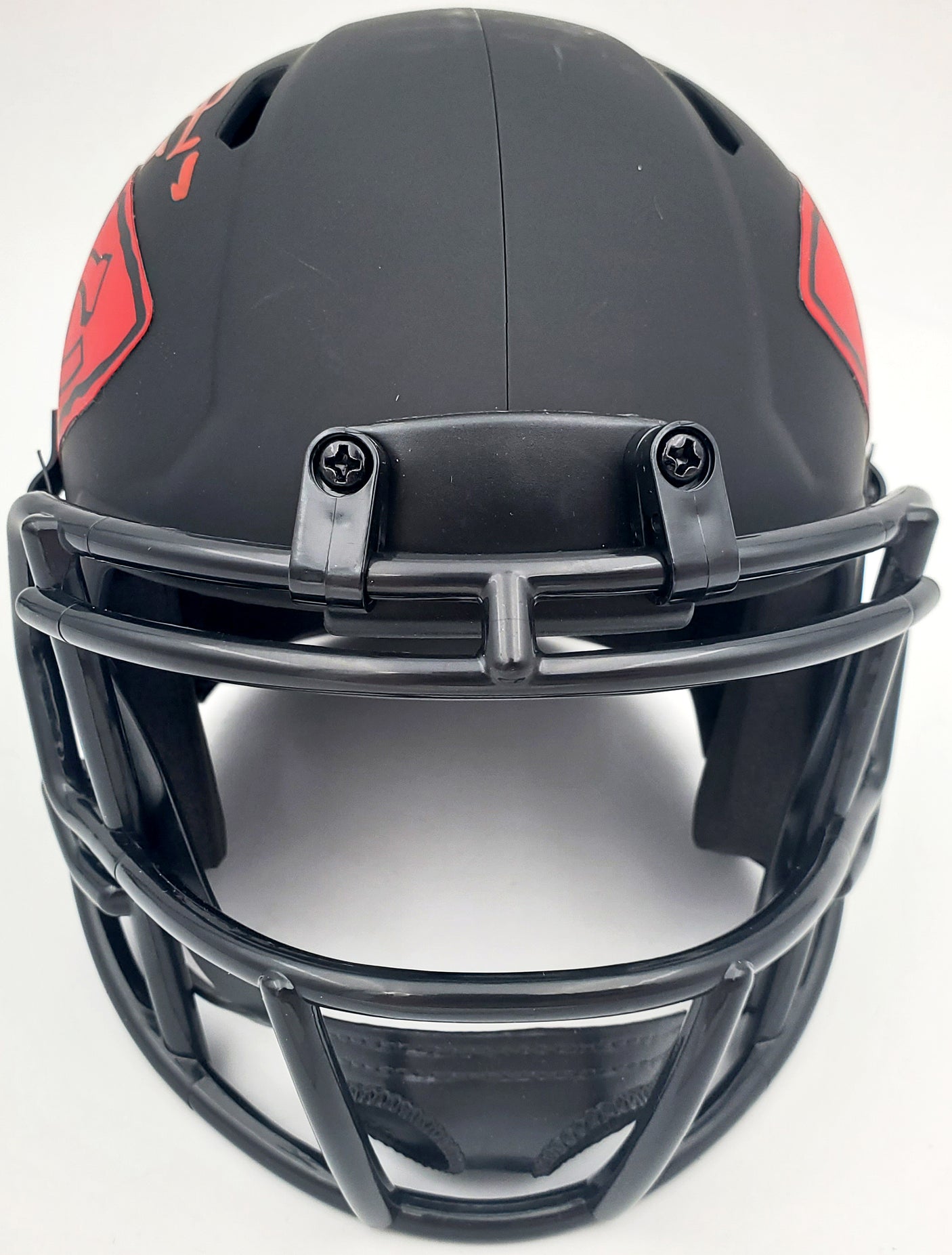 Mecole Hardman Autographed Kansas City Chiefs Eclipse Black Speed Mini Helmet "Jet" Beckett BAS Stock #185785