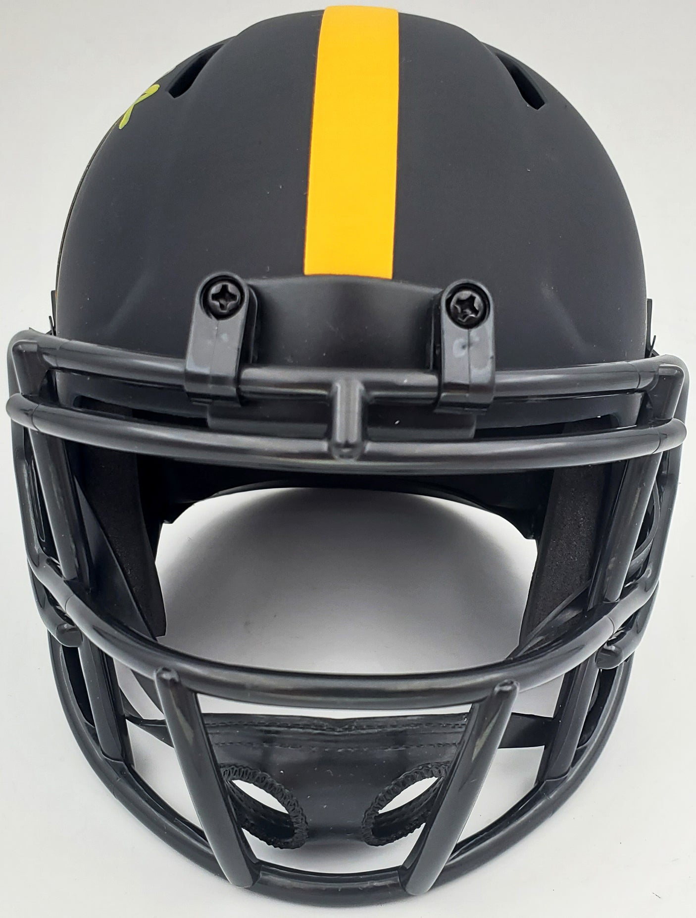 Terry Bradshaw Autographed Eclipse Black Pittsburgh Steelers Speed Mini Helmet Beckett BAS Stock #165928