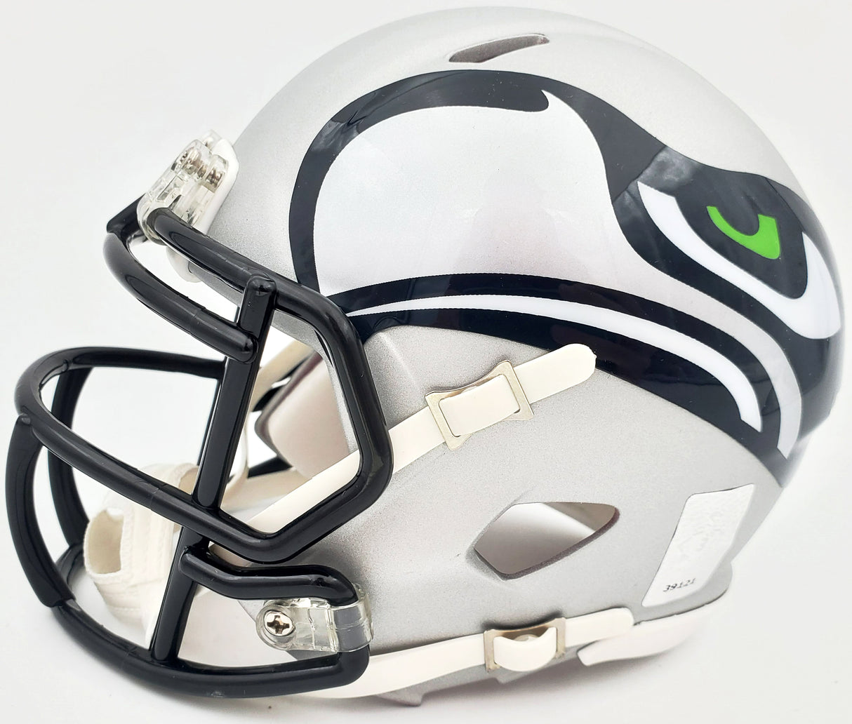 Russell Wilson Autographed AMP Seattle Seahawks Speed Mini Helmet In Blue RW Holo Stock #159115