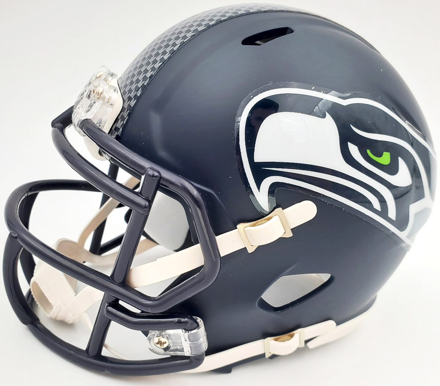 Shaquem Griffin Autographed Seattle Seahawks Mini Helmet In Silver MCS Holo Stock #134383