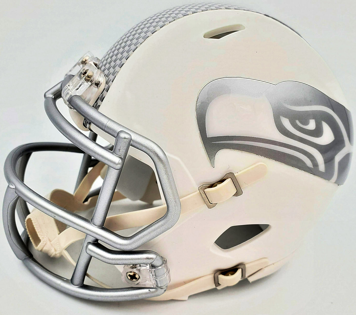 Shaquem & Shaquill Griffin Autographed Seattle Seahawks White Ice Speed Mini Helmet MCS Holo Stock #134375