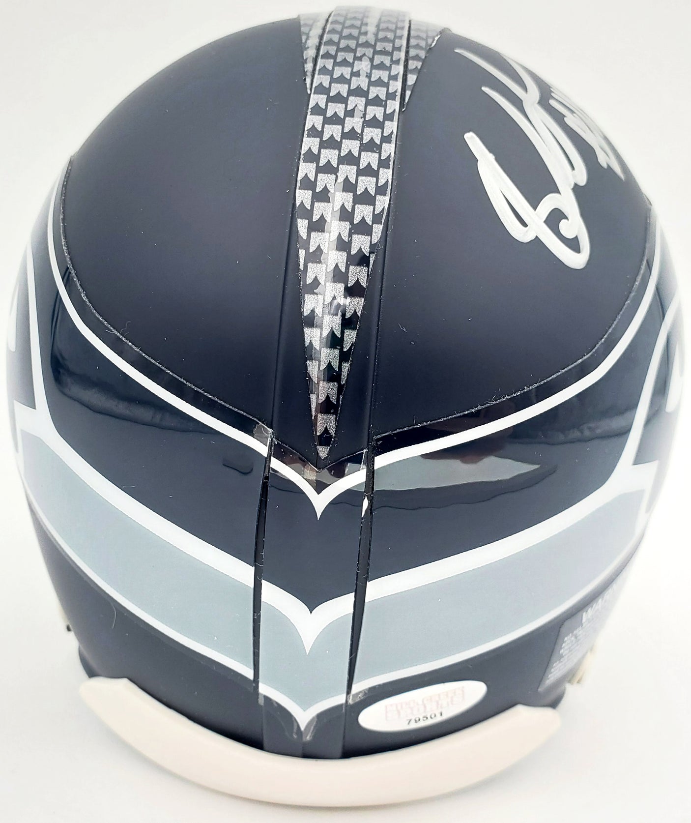 Shaquem & Shaquill Griffin Autographed Seattle Seahawks Mini Helmet In Silver MCS Holo Stock #134373