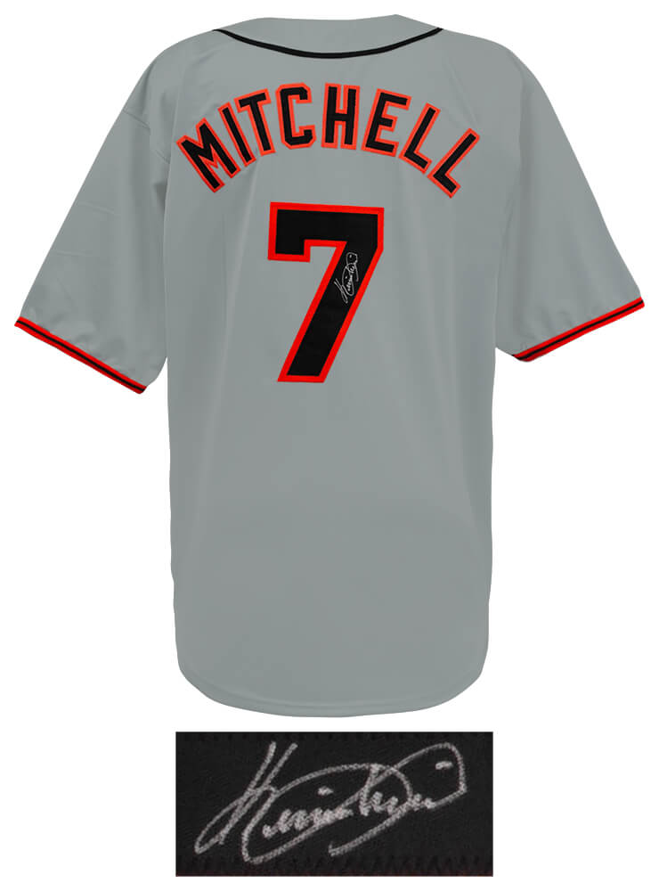 Kevin Mitchell Signed Gray Custom Baseball Jersey