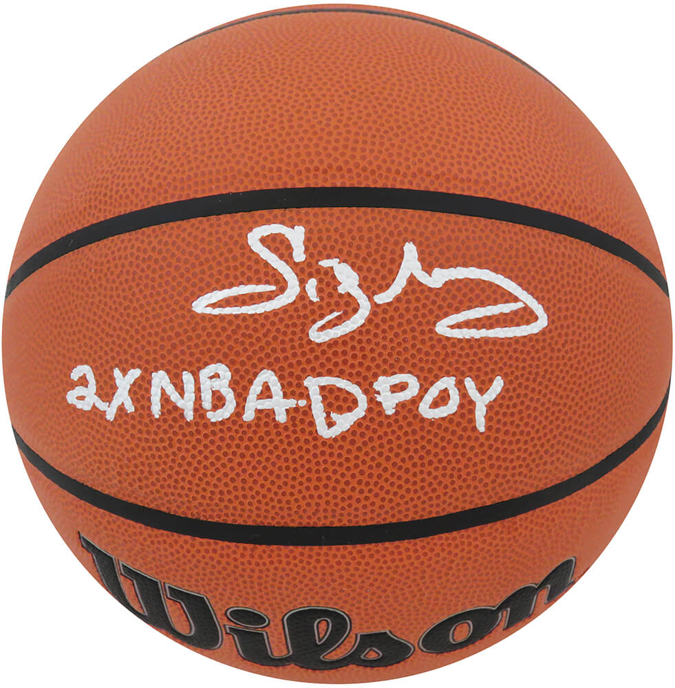 Sidney Moncrief Signed Wilson Indoor/Outdoor NBA Basketball w/2x NBA DPOY
