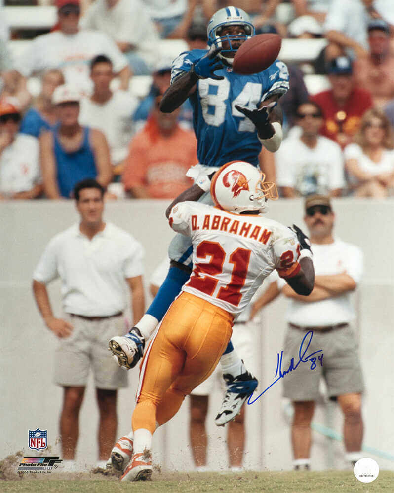 Herman Moore Signed Detroit Lions Jumping Catch vs. Bucs 16x20 Photo