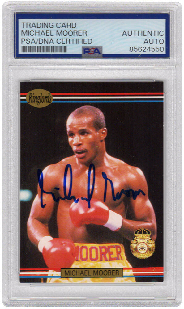 Michael Moorer Signed 1991 Ringlords Boxing Card #14 - (PSA Encapsulated)
