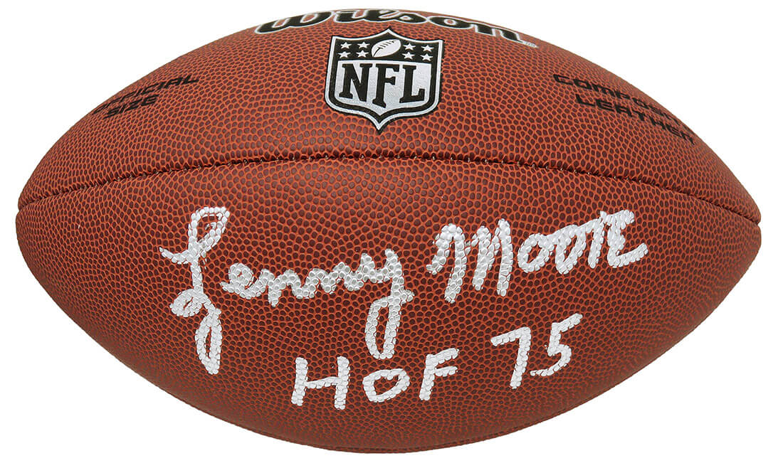 Lenny Moore Signed Wilson Limited Full Size NFL Football w/HOF'75