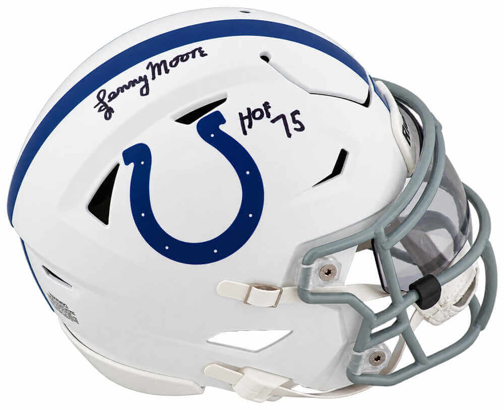 Lenny Moore Signed Colts Riddell Mid-Size (MIDI) SpeedFlex Helmet w/HOF'75