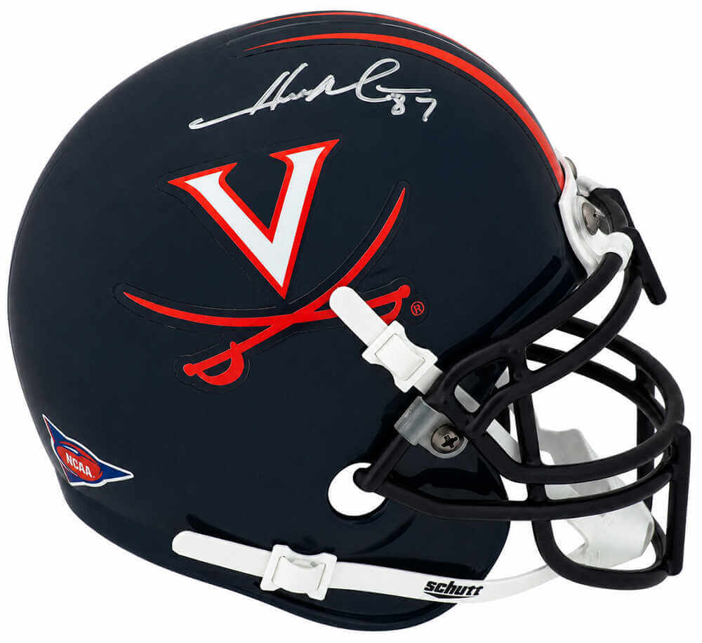 Herman Moore Signed Virginia Cavaliers Schutt Mini Helmet