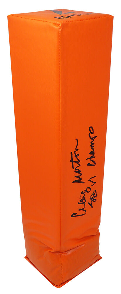 Craig Morton Signed Orange Endzone Football Pylon w/SB VI Champs