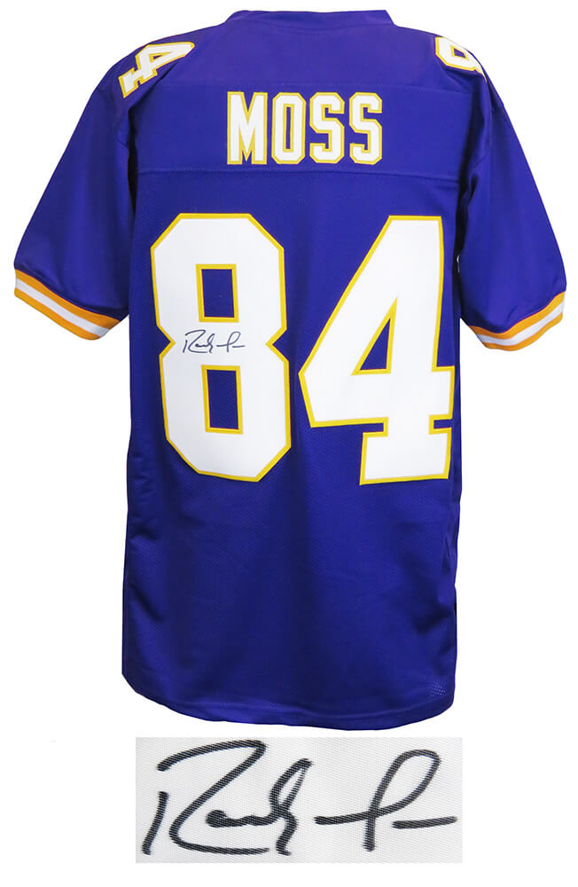 Randy Moss Signed Purple Custom Football Jersey