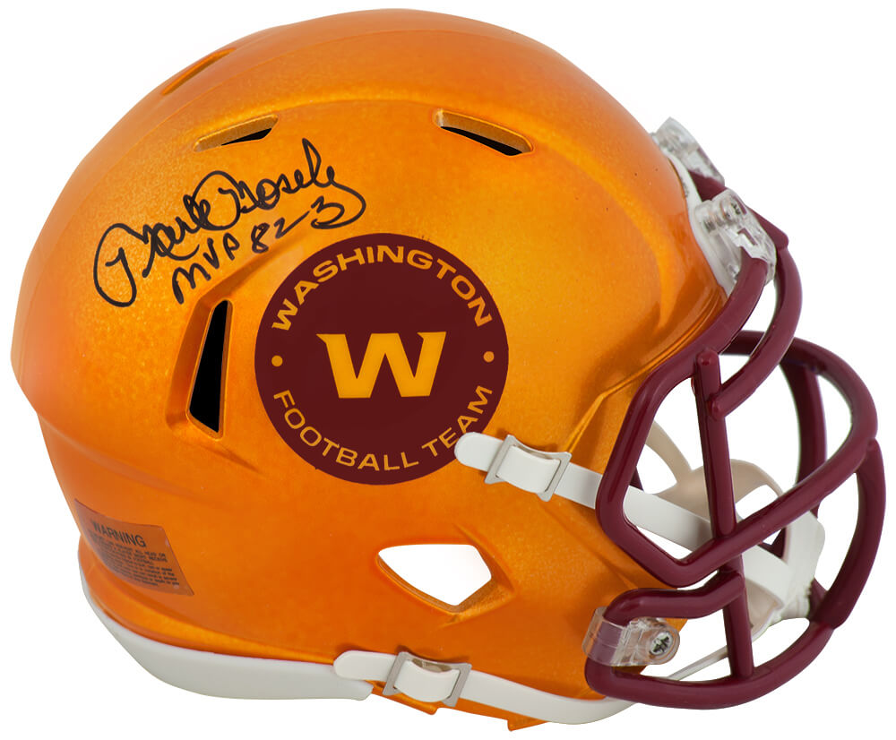 Mark Moseley Signed Washington Football Team FLASH Riddell Speed Mini Helmet w/MVP'82