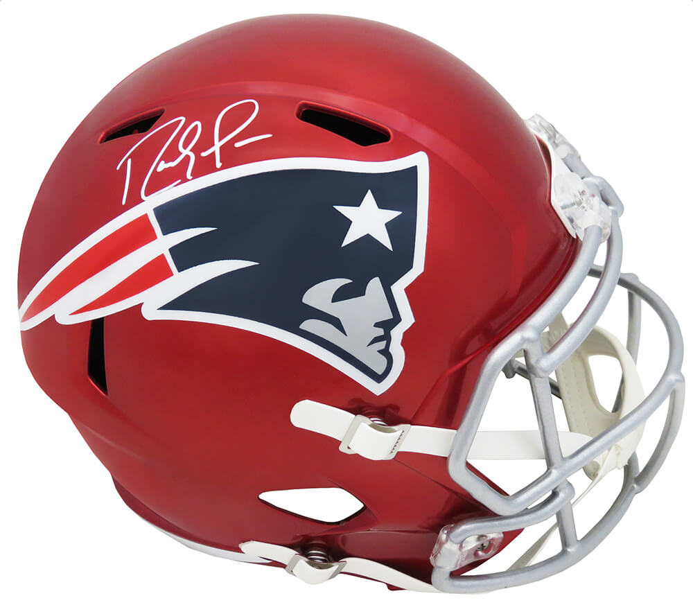 Randy Moss Signed New England Patriots FLASH Riddell Full Size Speed Replica Helmet
