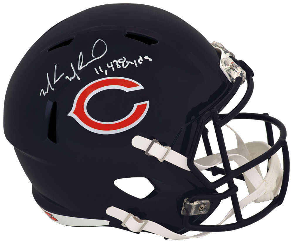 Muhsin Muhammad Signed Chicago Bears Riddell Full Size Speed Replica Helmet w/11,438 Yards