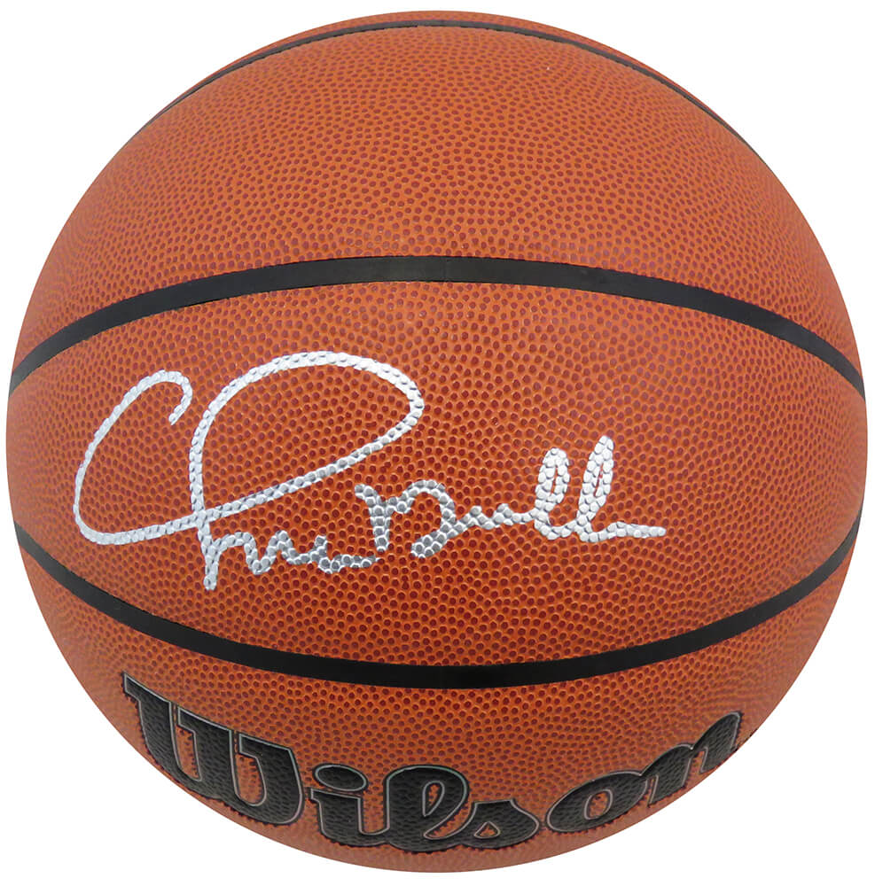 Chris Mullin Signed Wilson Indoor/Outdoor NBA Basketball
