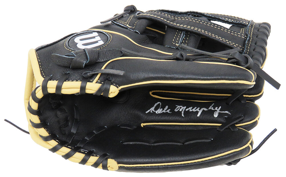 Dale Murphy Signed Wilson A350 Black & Brown Baseball Fielders Glove
