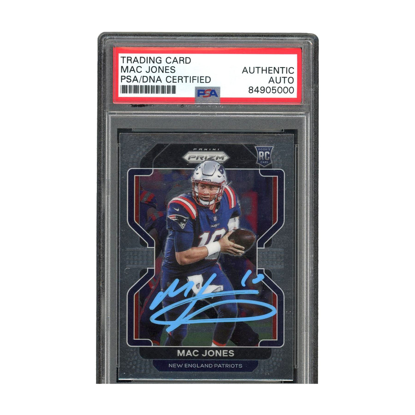 Mac Jones Signed Authentic PSA/DNA Prizm RC New England Patriots