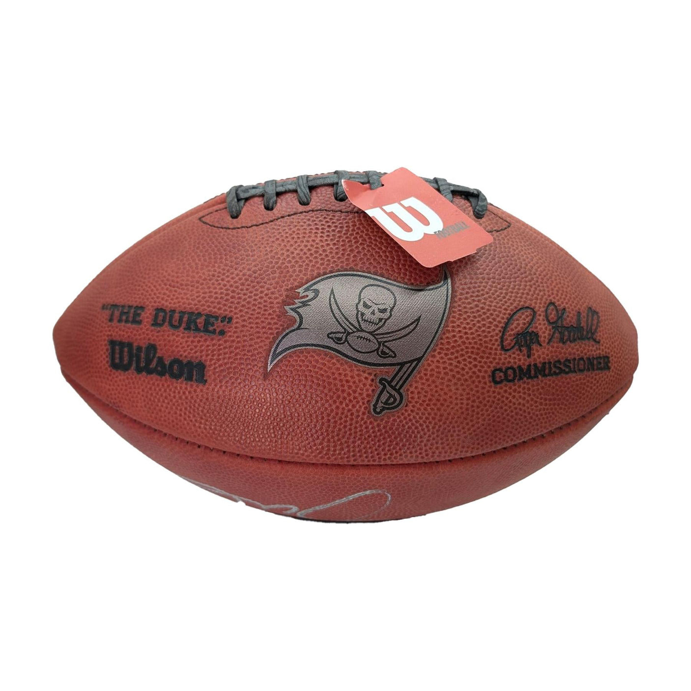 Mike Alstott Signed Authentic Wilson Metallic Buccaneers NFL Football