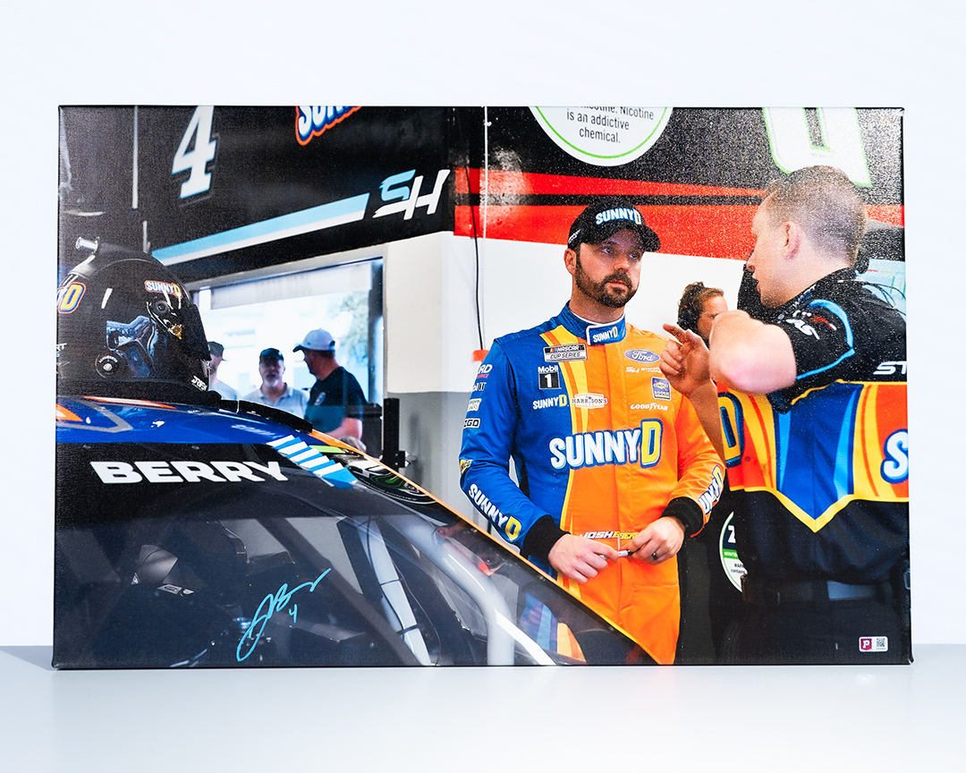 Josh Berry Autographed 2024 Daytona 500 Gallery Canvas 20x30 (Sunny D)