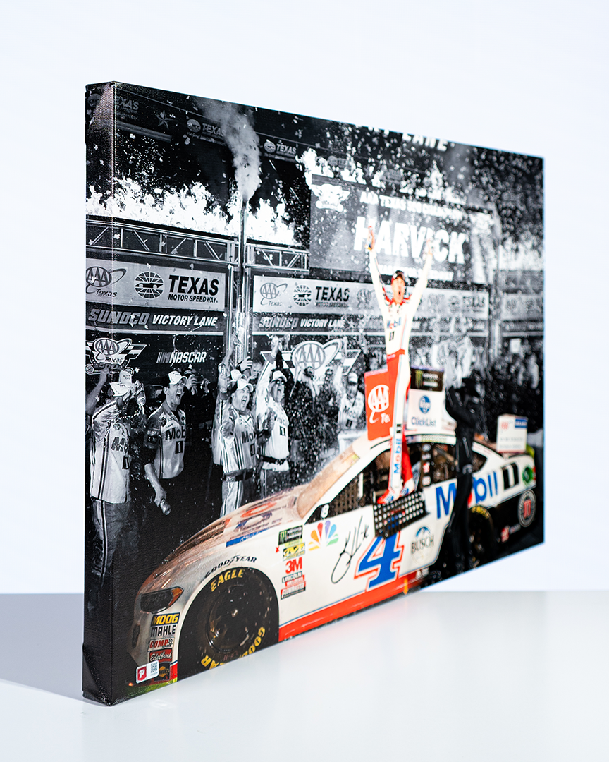 Kevin Harvick Signed 2017 Texas Victory Lane 20x30 Photo on SpeedCanvas
