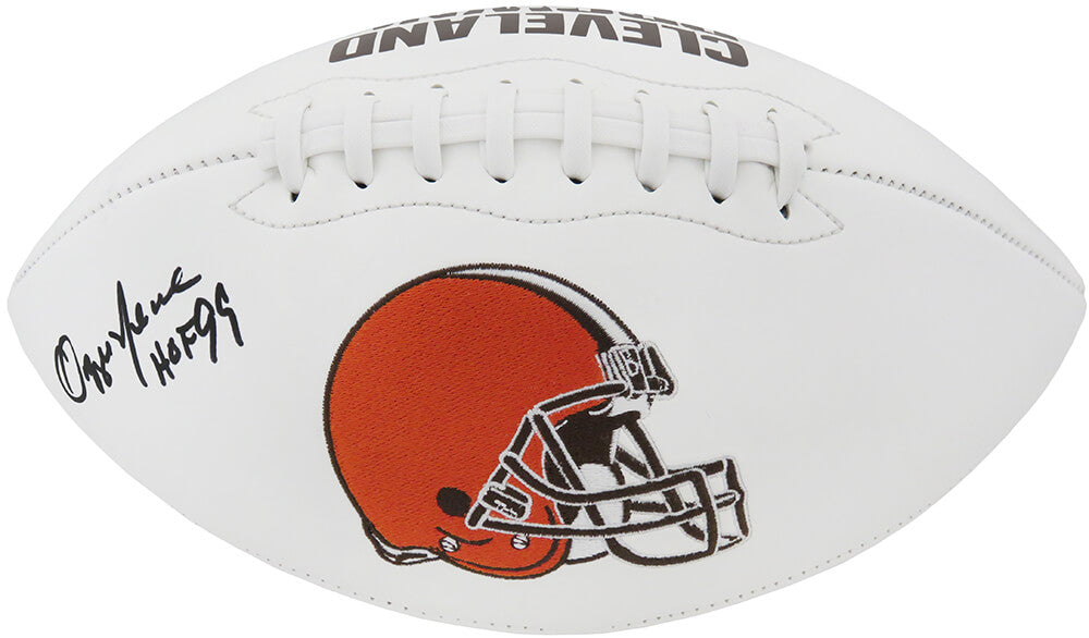 Ozzie Newsome Signed Cleveland Browns White Logo Football w/HOF'99