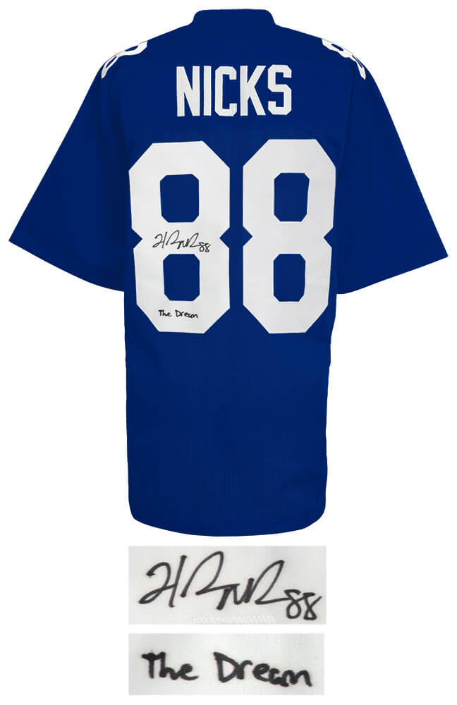 Hakeem Nicks Signed Blue Custom Football Jersey w/The Dream