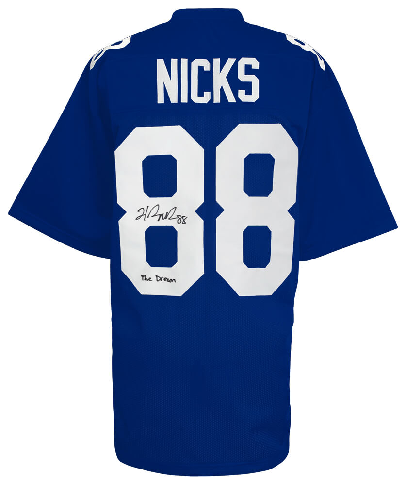 Hakeem Nicks Signed Blue Custom Football Jersey w/The Dream
