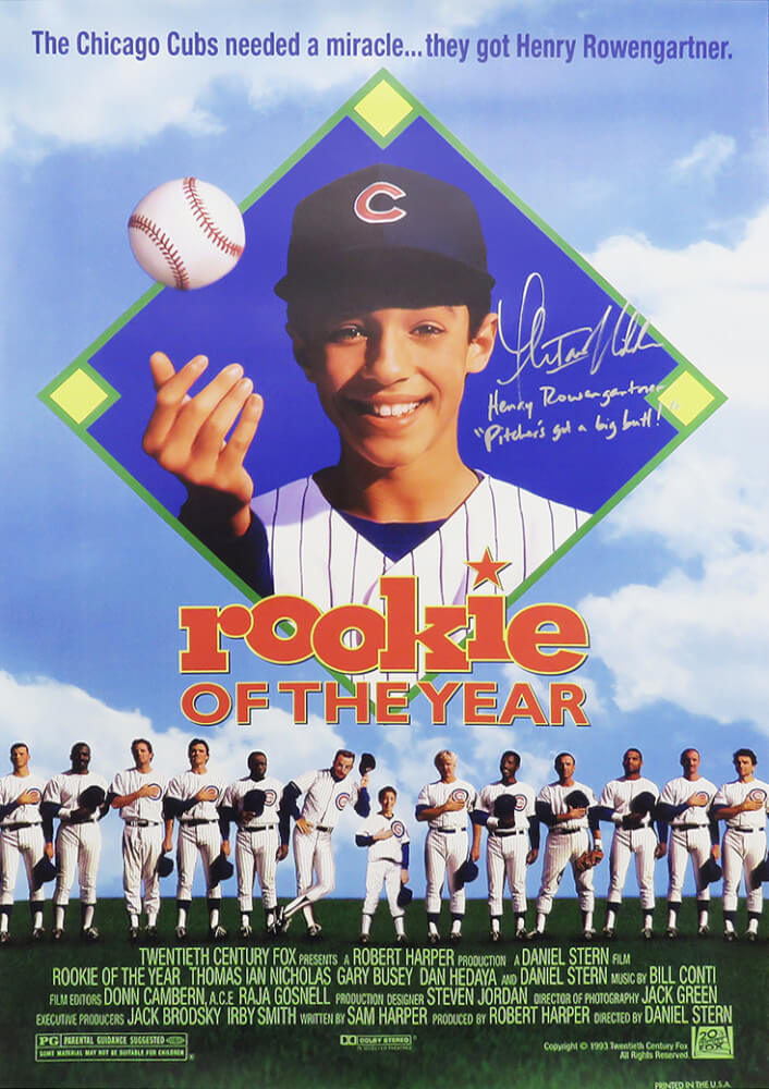 Thomas Ian Nicholas Signed Rookie Of The Year 27x40 Movie Poster w/Henry Rowengartner & Pitchers Got a Big Butt!