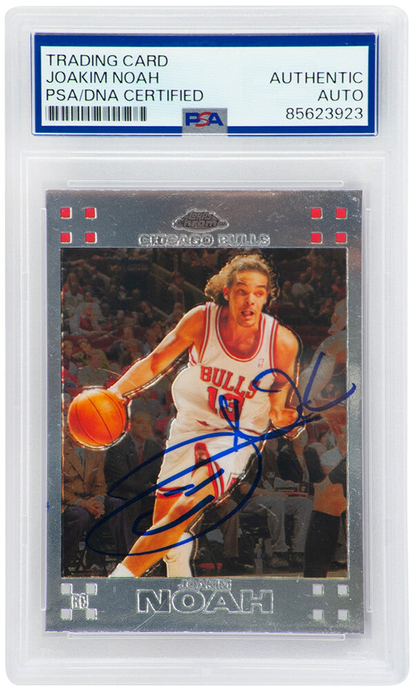 Joakim Noah Signed Bulls Topps Chrome Rookie Basketball Trading Card #146 - (PSA Encapsulated)