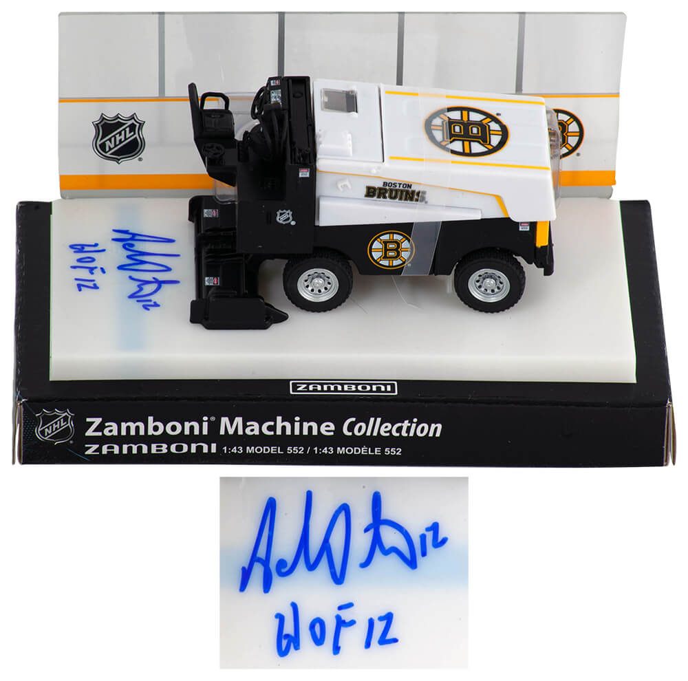 Adam Oates Signed Boston Bruins NHL Mini Zamboni w/HOF'12