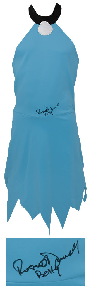 Rosie O'Donnell Signed The Fintstones Betty Rubble Blue Costume Dress w/Betty