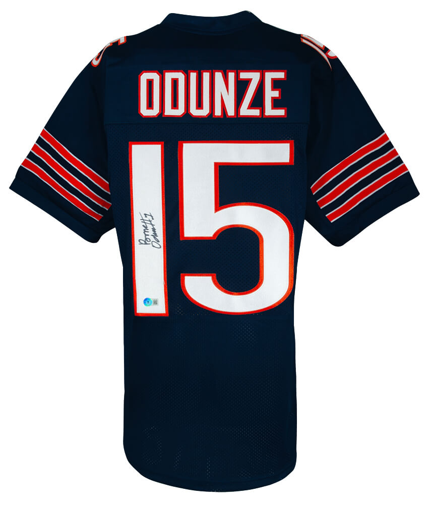 Rome Odunze Signed Navy Custom Football Jersey - (Beckett)