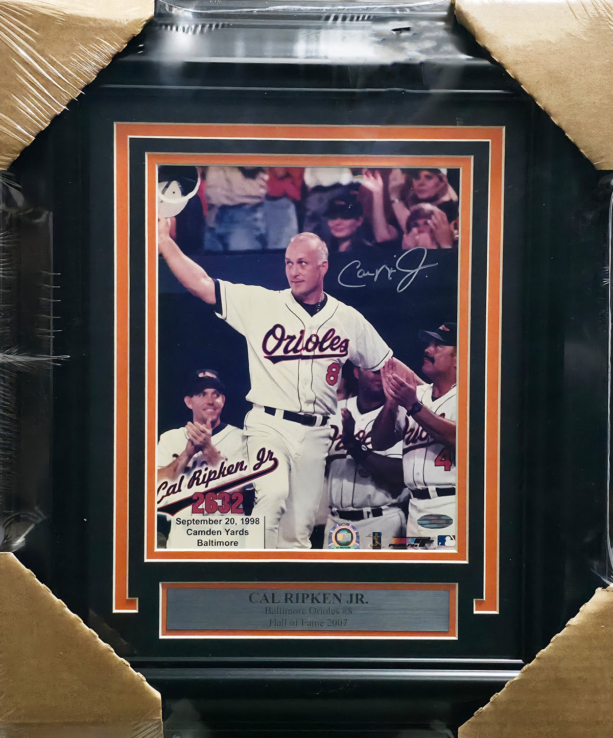 Cal Ripken Jr. Autographed Framed 8x10 Photo Baltimore Orioles Steiner Holo SKU #268228