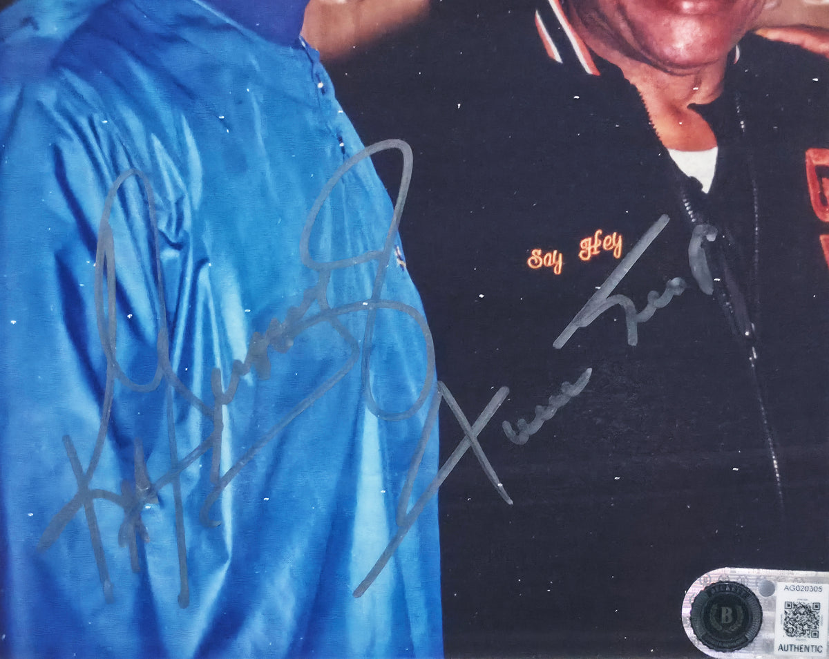 Willie Mays & Ken Griffey Jr. Autographed Framed 8x10 Photo Beckett BAS #AG020305