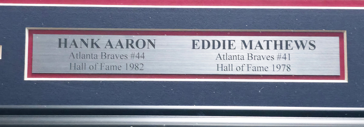 Hank Aaron & Eddie Mathews Autographed Framed 16x20 Photo Atlanta Braves Beckett BAS #AG020304
