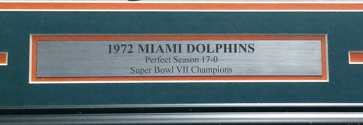 1972 Miami Dolphins Perfect Season Team Autographed Framed 20x24 Photo With 40+ Signatures Including Don Shula & Bob Griese Fanatics Holo #PV38508475