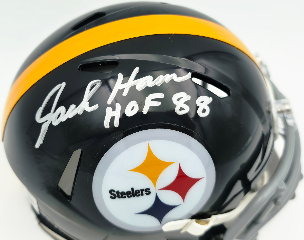 Jack Ham Autographed Pittsburgh Steelers Black Speed Mini Helmet Beckett BAS Witness #5W039017