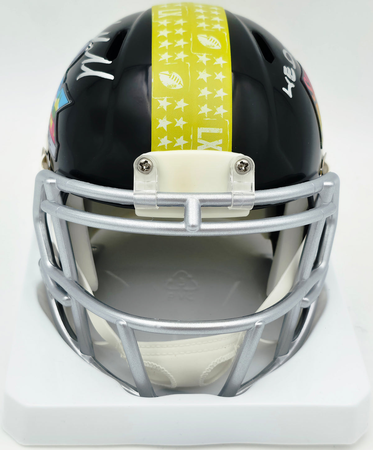 Mike Macdonald Autographed Seattle Seahawks Black Super Bowl LX Logo Speed Mini Helmet "We Did Not Care" Beckett BAS Witness #4W869561