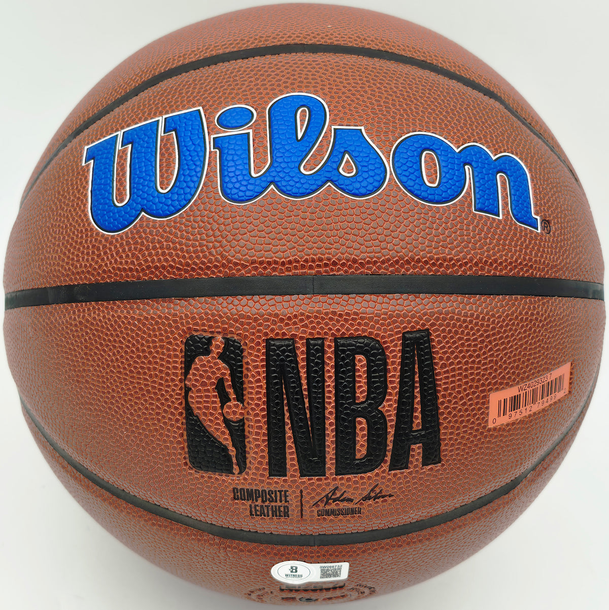 Allen Iverson Autographed Official NBA Leather Composite Basketball Philadelphia 76ers Beckett BAS Witness #3W066732