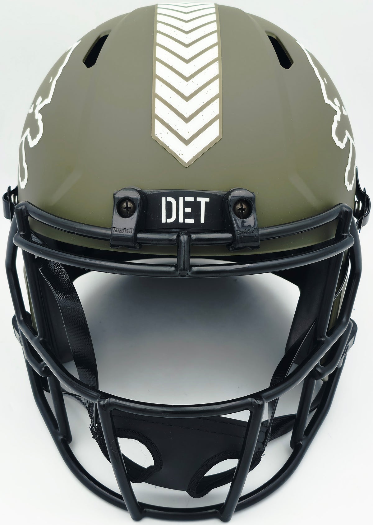 Aidan Hutchinson Autographed Detroit Lions Full Size Salute to Service Speed Replica Helmet Beckett BAS Witness #W577100