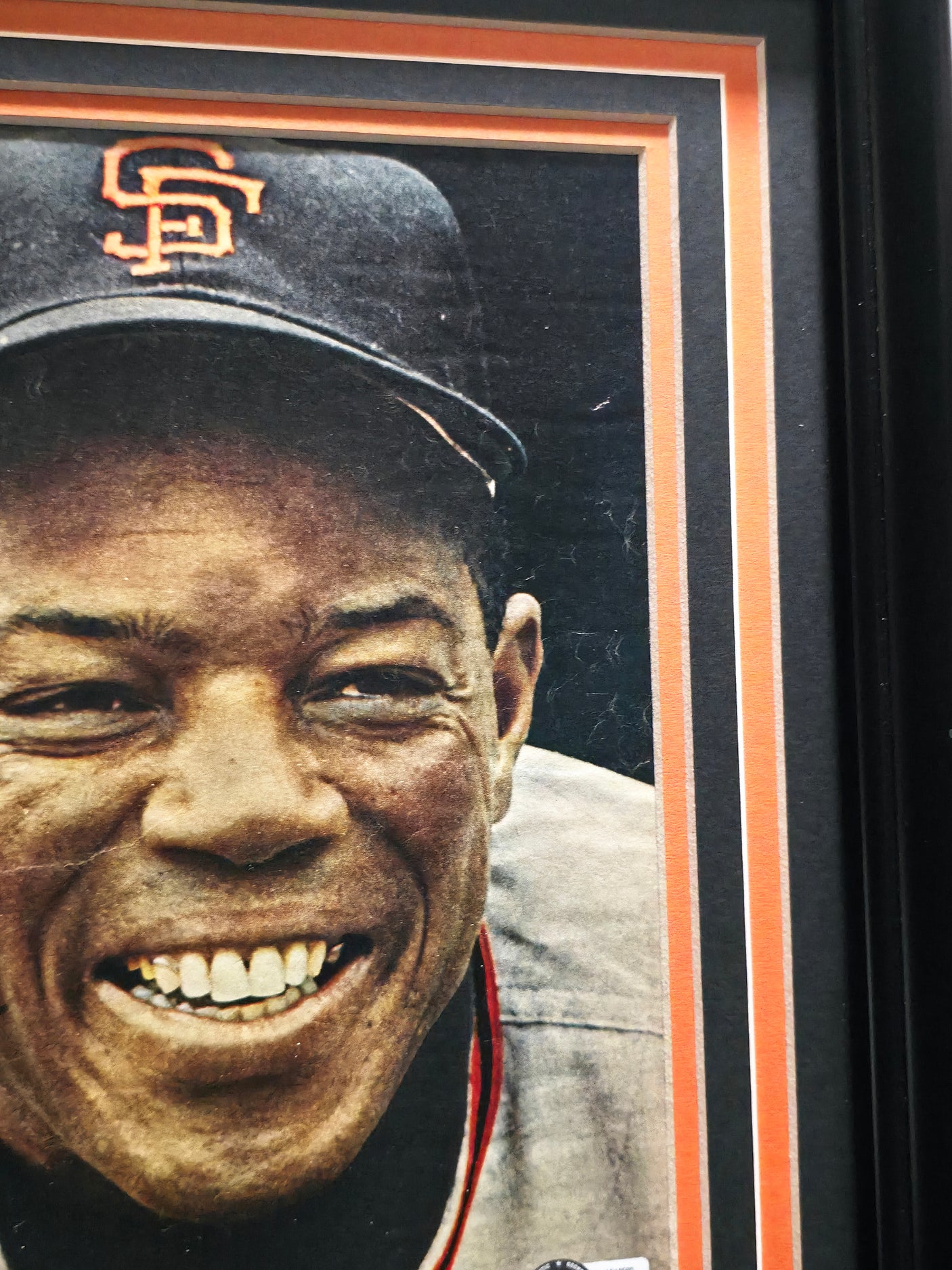 Willie Mays Autographed Framed 8x11.5 Magazine Page Photo San Francisco Giants Beckett BAS #AE16560