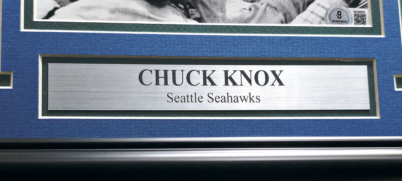 Chuck Knox Autographed Framed 8x10 Photo Seattle Seahawks "Best Wishes" Beckett BAS QR #BS36859