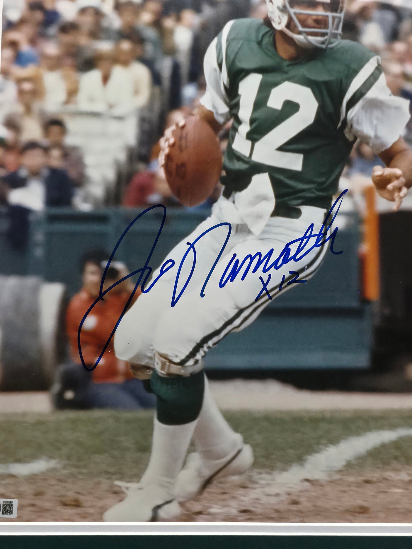 Joe Namath Autographed Framed 16x20 Photo New York Jets "x12" Beckett BAS QR #BS30380