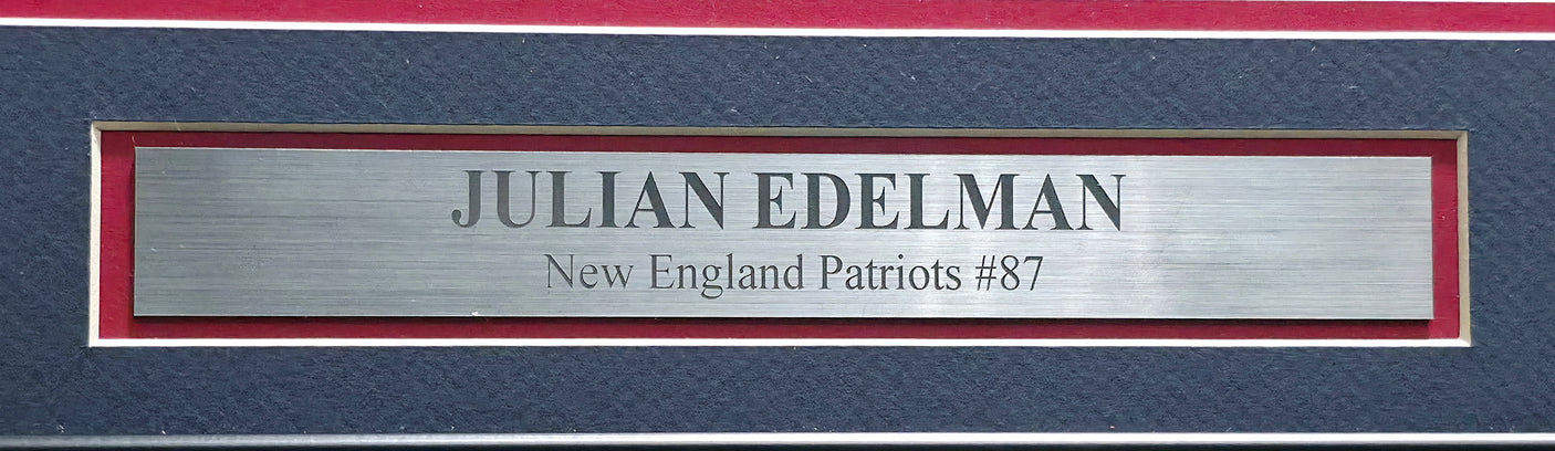 Julian Edelman Autographed Framed 16x20 Photo New England Patriots Beckett BAS #N01012