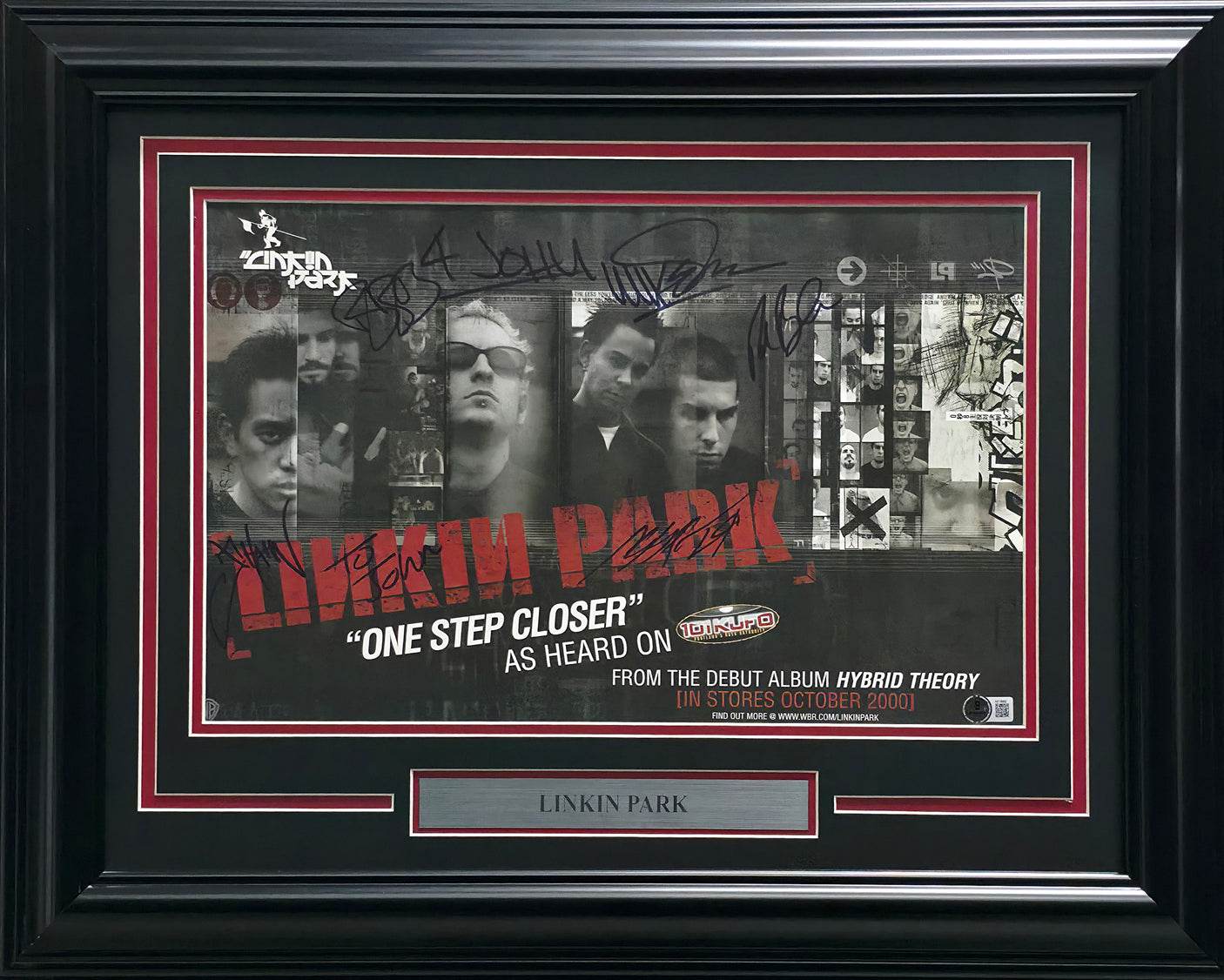 Linkin Park Autographed Framed 11x17 Photo "To John" With 5 Signatures Including Chester Bennington & Mike Shinoda Beckett BAS #AE16682