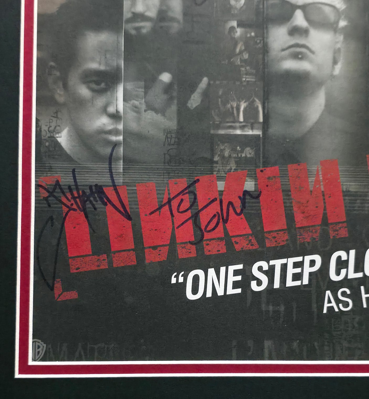 Linkin Park Autographed Framed 11x17 Photo "To John" With 5 Signatures Including Chester Bennington & Mike Shinoda Beckett BAS #AE16682