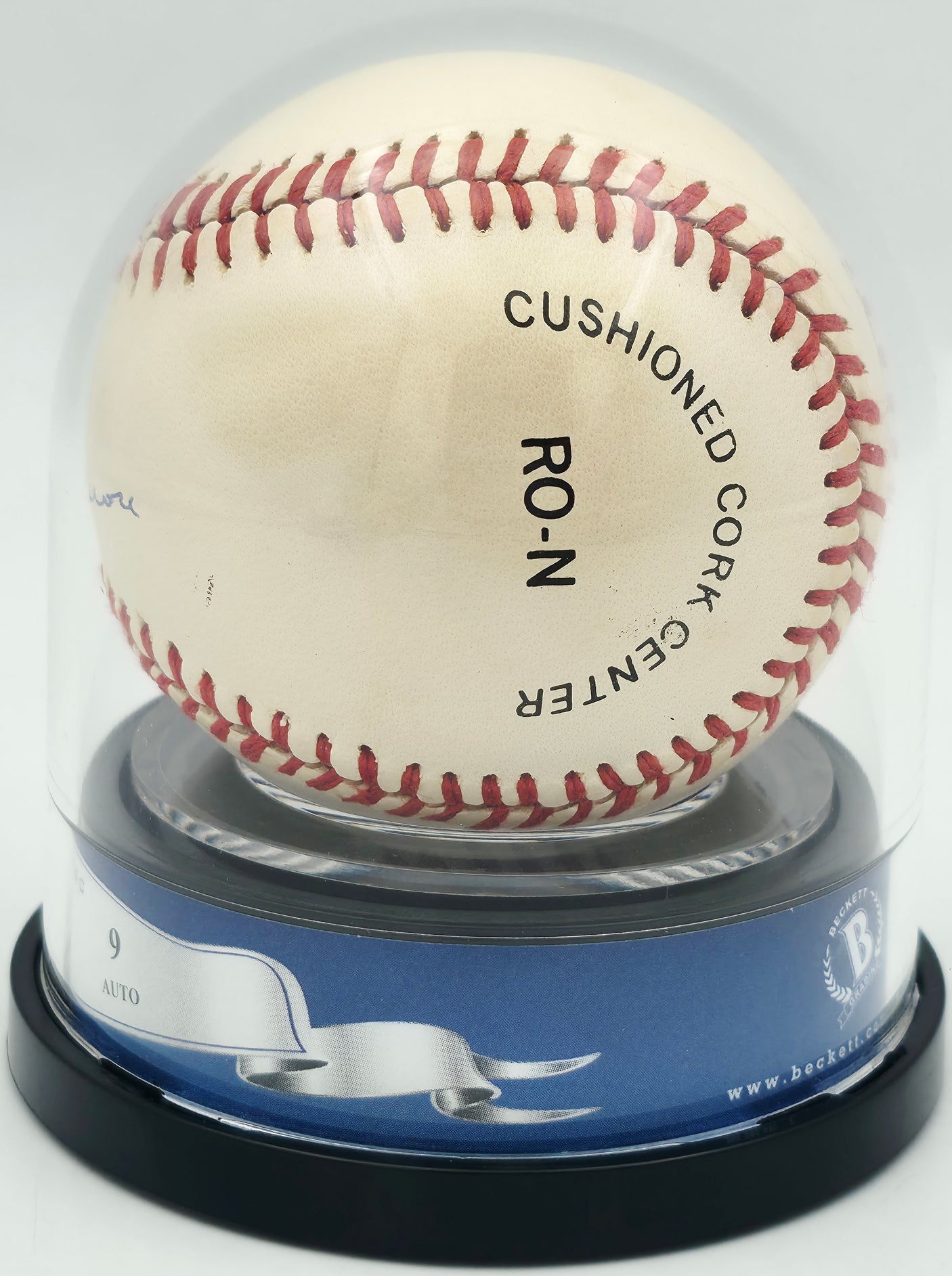 Hank Aaron Autographed Official NL Baseball Atlanta Braves Auto Grade Mint 9 Beckett BAS #18630570