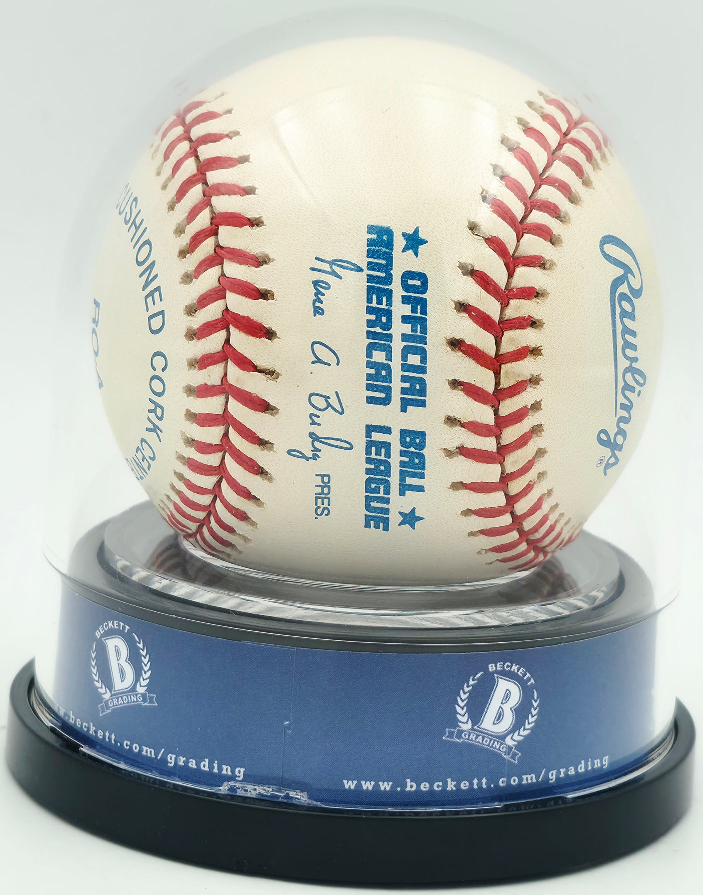 Joe DiMaggio Autographed Official AL Baseball New York Yankees Auto Grade Mint 9 #280/361 Beckett BAS #18630486