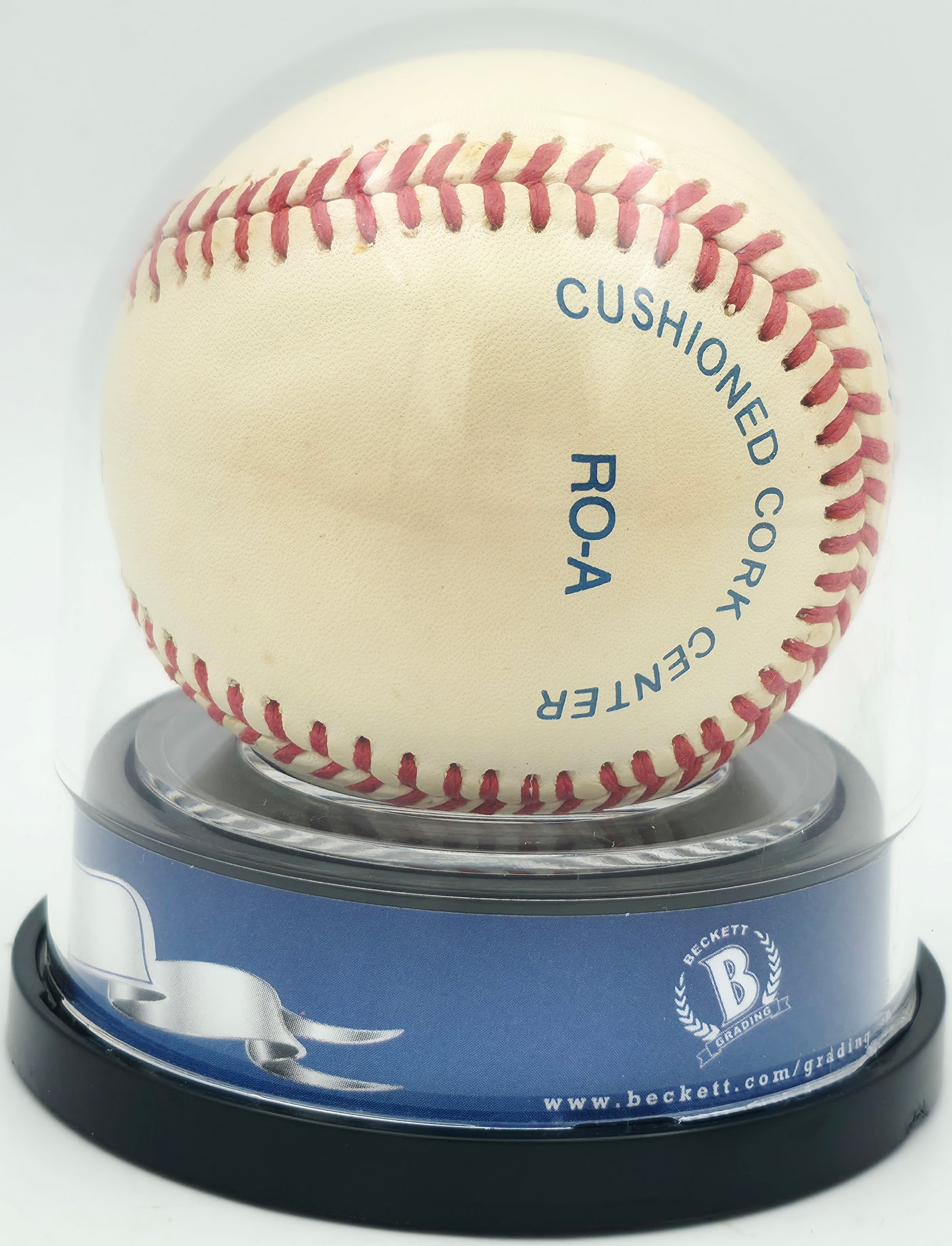 Joe DiMaggio Autographed Official AL Baseball New York Yankees Auto Grade Mint 9 Beckett BAS #18630423