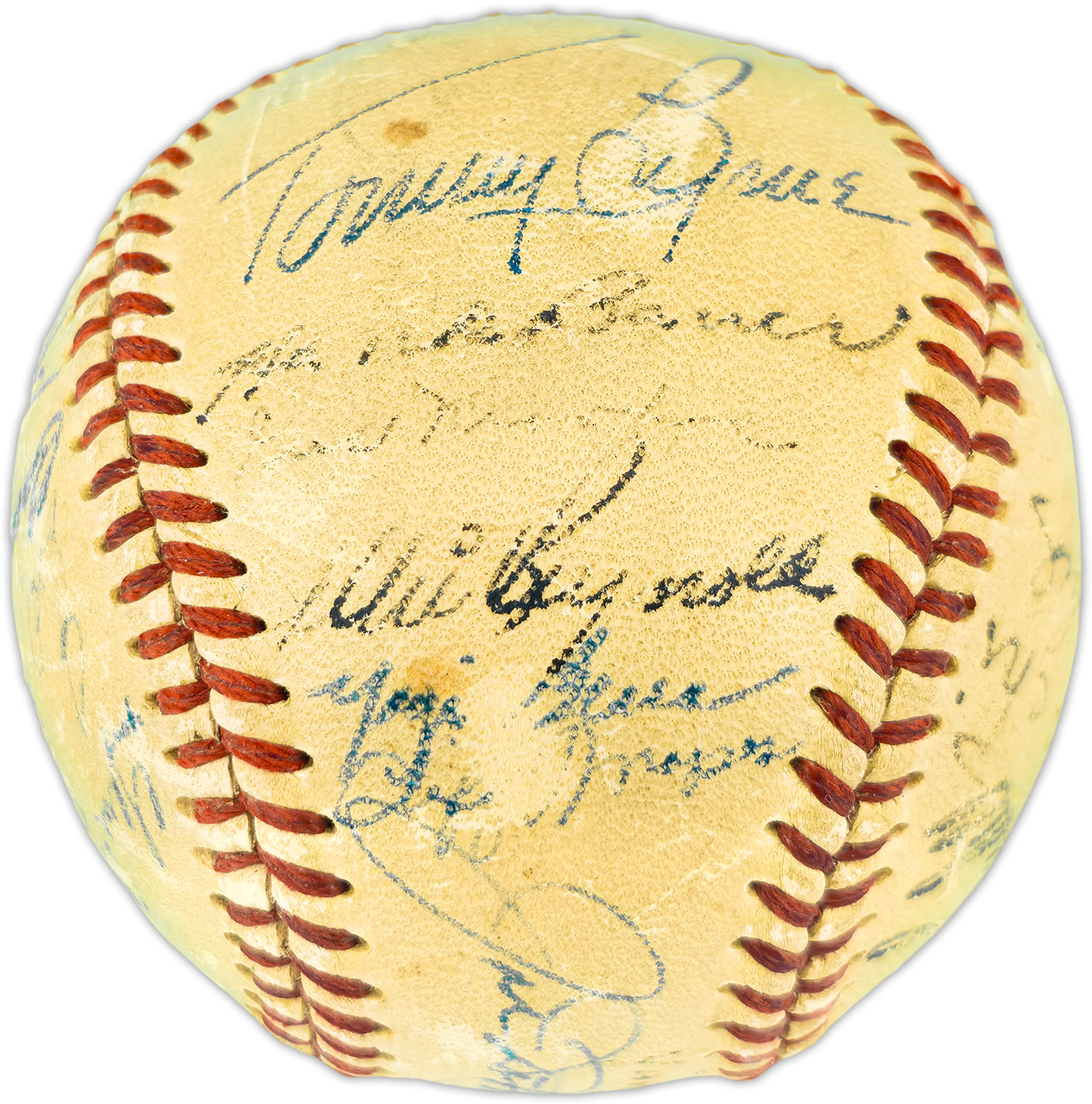 1949 World Series Champions New York Yankees Autographed Official Reach Official AL Baseball With 27 Signatures Including Joe DiMaggio PSA/DNA #B54767